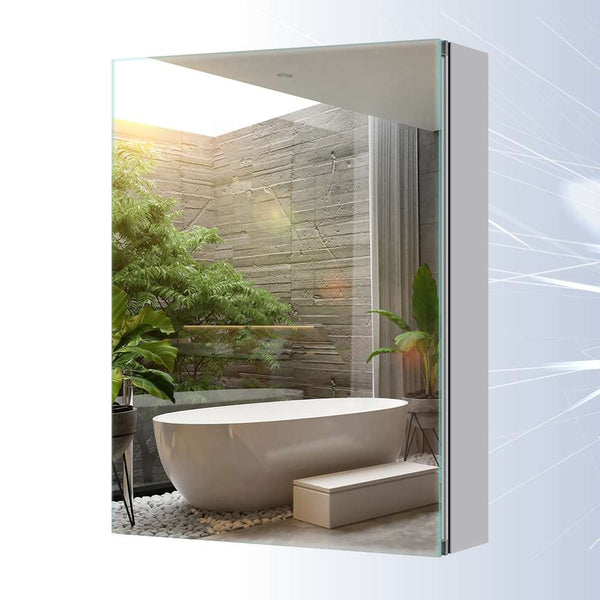 Tokvon Limerence Aluminum Bathroom Mirror Cabinet With Crystal Clear Mirror 500 x 650mm