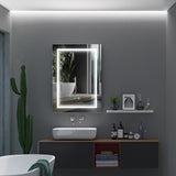 Tokvon Picasso led illuminated bathroom mirror with adjustable color temperature switch shaver socket demister 500 x 700 mm