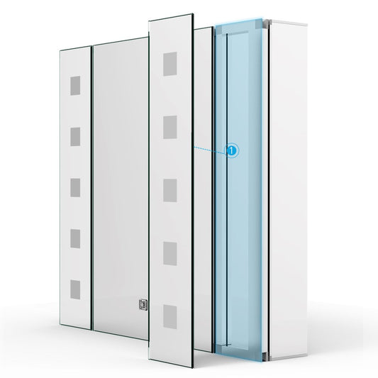 Tokvon Bathroom Mirror Cabinets Side Lighting Mirror